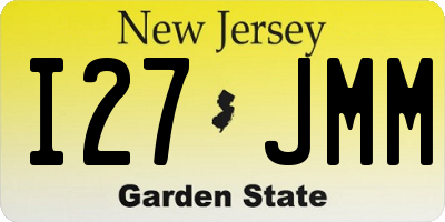 NJ license plate I27JMM