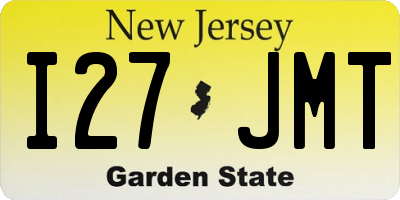 NJ license plate I27JMT