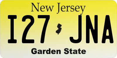 NJ license plate I27JNA