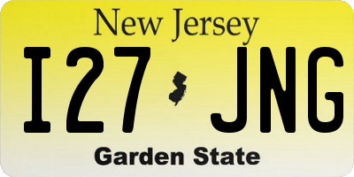 NJ license plate I27JNG