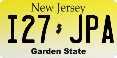 NJ license plate I27JPA