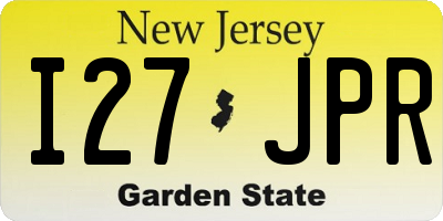 NJ license plate I27JPR