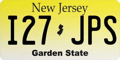 NJ license plate I27JPS
