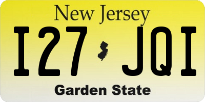 NJ license plate I27JQI