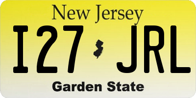 NJ license plate I27JRL