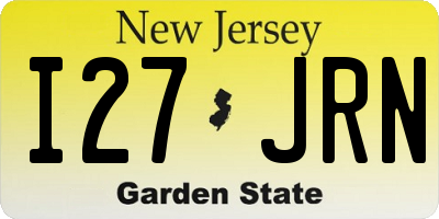 NJ license plate I27JRN