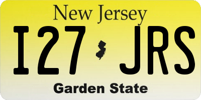 NJ license plate I27JRS