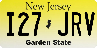 NJ license plate I27JRV