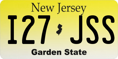 NJ license plate I27JSS