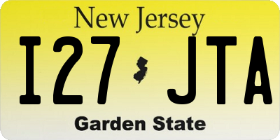 NJ license plate I27JTA
