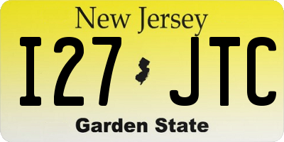 NJ license plate I27JTC