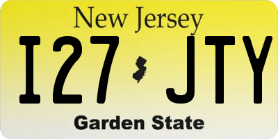 NJ license plate I27JTY