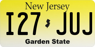 NJ license plate I27JUJ