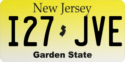 NJ license plate I27JVE