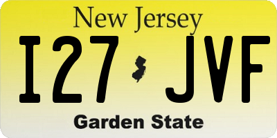 NJ license plate I27JVF