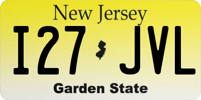 NJ license plate I27JVL