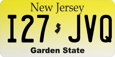 NJ license plate I27JVQ