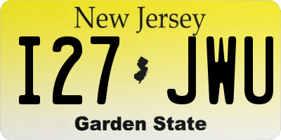 NJ license plate I27JWU