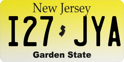 NJ license plate I27JYA