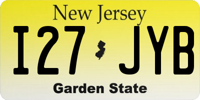 NJ license plate I27JYB
