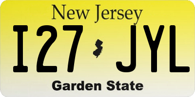 NJ license plate I27JYL