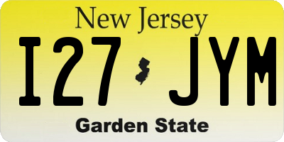 NJ license plate I27JYM