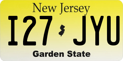 NJ license plate I27JYU
