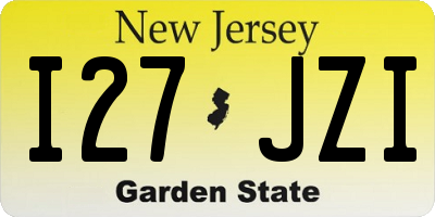 NJ license plate I27JZI