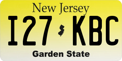 NJ license plate I27KBC