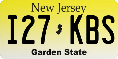 NJ license plate I27KBS