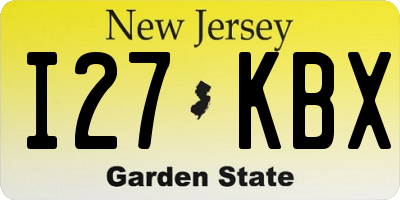 NJ license plate I27KBX