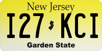 NJ license plate I27KCI