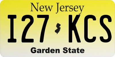 NJ license plate I27KCS