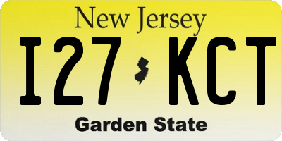 NJ license plate I27KCT