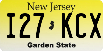NJ license plate I27KCX