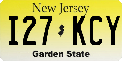 NJ license plate I27KCY