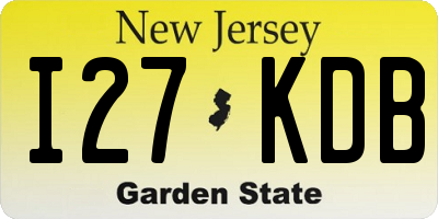 NJ license plate I27KDB