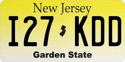 NJ license plate I27KDD