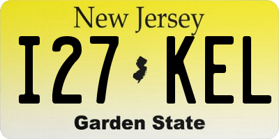 NJ license plate I27KEL