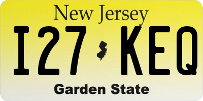 NJ license plate I27KEQ