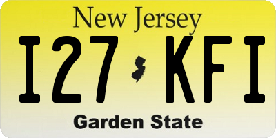 NJ license plate I27KFI