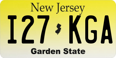 NJ license plate I27KGA