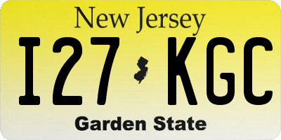 NJ license plate I27KGC