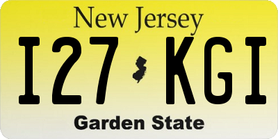 NJ license plate I27KGI