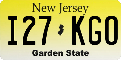 NJ license plate I27KGO
