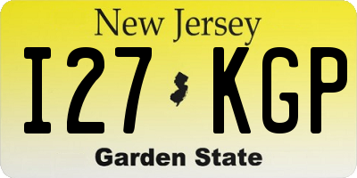 NJ license plate I27KGP