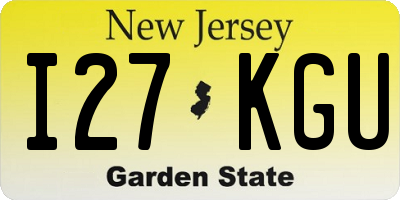 NJ license plate I27KGU