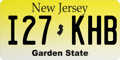 NJ license plate I27KHB