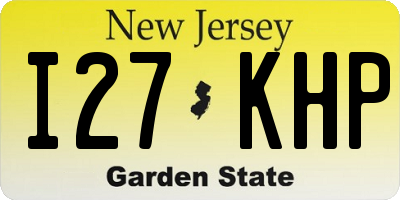 NJ license plate I27KHP