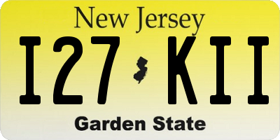 NJ license plate I27KII